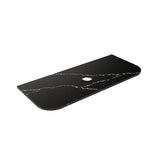 Lukka 20mm Thick Calacatta Night Curved Edge Zero Silica Engineer Stone Top with Center Waste Hole,  12 /10/2 O'clock Semi Drilled Tap Hole Available 605-1805mm