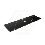 Lukka 20mm Thick Calacatta Night Zero Silica Engineer Stone Top with Center Waste Hole,  12 /10/2 O'clock Semi Drilled Tap Hole Available 605-1505mm