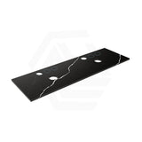 Lukka 20mm Thick Calacatta Night Zero Silica Engineer Stone Top with Center Waste Hole,  12 /10/2 O'clock Semi Drilled Tap Hole Available 605-1505mm