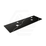 Lukka 20mm Thick Calacatta Night Zero Silica Engineer Stone Top with Center Waste Hole,  12 /10/2 O'clock Semi Drilled Tap Hole Available 605-1505mm