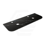 Lukka 20mm Thick Calacatta Night Curved Edge Zero Silica Engineer Stone Top with Center Waste Hole,  12 /10/2 O'clock Semi Drilled Tap Hole Available 605-1805mm