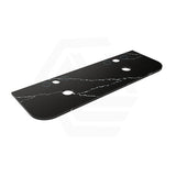 Lukka 20mm Thick Calacatta Night Curved Edge Zero Silica Engineer Stone Top with Center Waste Hole,  12 /10/2 O'clock Semi Drilled Tap Hole Available 605-1805mm