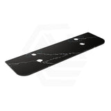Lukka 20mm Thick Calacatta Night Curved Edge Zero Silica Engineer Stone Top with Center Waste Hole,  12 /10/2 O'clock Semi Drilled Tap Hole Available 605-1805mm