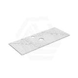 Lukka 20mm Thick Calacatta White Zero Silica Engineer Stone Top with Center Waste Hole,  12 /10/2 O'clock Semi Drilled Tap Hole Available 605-1505mm