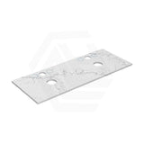 Lukka 20mm Thick Calacatta White Zero Silica Engineer Stone Top with Center Waste Hole,  12 /10/2 O'clock Semi Drilled Tap Hole Available 605-1505mm