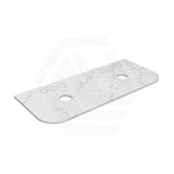 Lukka 20mm Thick Calacatta White Curved Edge Zero Silica Engineer Stone Top with Center Waste Hole,  12 /10/2 O'clock Semi Drilled Tap Hole Available 605-1805mm