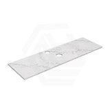 Lukka 20mm Thick Calacatta White Zero Silica Engineer Stone Top with Center Waste Hole,  12 /10/2 O'clock Semi Drilled Tap Hole Available 605-1505mm