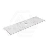 Lukka 20mm Thick Calacatta White Zero Silica Engineer Stone Top with Center Waste Hole,  12 /10/2 O'clock Semi Drilled Tap Hole Available 605-1505mm