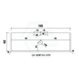 20mm Thick Lukka Calacatta White Zero Silica Engineered Stone Vanity Top with Center Waste Hole, 605-1505mm, Semi-Drilled Tap Hole at 12/10/2 O'clock Positions