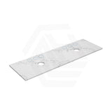 Lukka 20mm Thick Calacatta White Zero Silica Engineer Stone Top with Center Waste Hole,  12 /10/2 O'clock Semi Drilled Tap Hole Available 605-1505mm