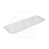 Lukka 20mm Thick Calacatta White Curved Edge Zero Silica Engineer Stone Top with Center Waste Hole,  12 /10/2 O'clock Semi Drilled Tap Hole Available 605-1805mm