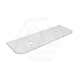 Lukka 20mm Thick Calacatta White Curved Edge Zero Silica Engineer Stone Top with Center Waste Hole,  12 /10/2 O'clock Semi Drilled Tap Hole Available 605-1805mm
