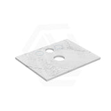 Lukka 20mm Thick Calacatta White Zero Silica Engineer Stone Top with Center Waste Hole,  12 /10/2 O'clock Semi Drilled Tap Hole Available 605-1505mm