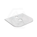 Lukka 20mm Thick Calacatta White Curved Edge Zero Silica Engineer Stone Top with Center Waste Hole,  12 /10/2 O'clock Semi Drilled Tap Hole Available 605-1805mm
