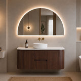 Lukka Ravello 1200mm Wall Hung Vanity Plywood Single/Double Bowls Cabinet Curve Edge Variant Colour Available
