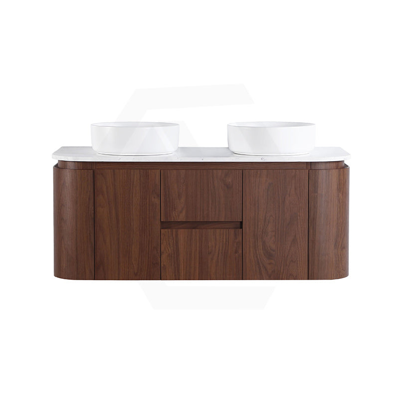 Lukka Ravello 1200mm Wall Hung Vanity Plywood Single/Double Bowls Cabinet Curve Edge Variant Colour Available