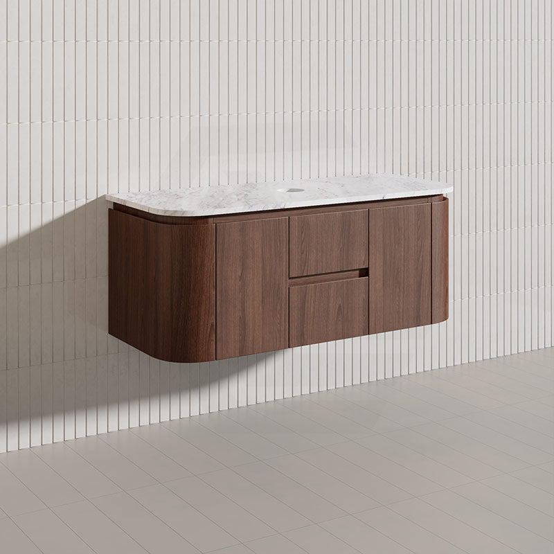 Lukka Ravello Modern 1200mm Wall Hung Vanity Plywood Single/Double Bowls Cabinet Curved Edge Variant Colour Available