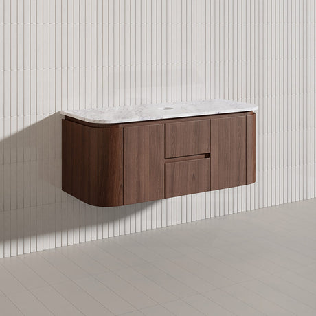 Lukka Ravello Modern 1200mm Wall Hung Vanity Plywood Single/Double Bowls Cabinet Curved Edge Variant Colour Available