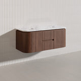 Lukka Ravello Modern 1200mm Wall Hung Vanity Plywood Single/Double Bowls Cabinet Curved Edge Variant Colour Available