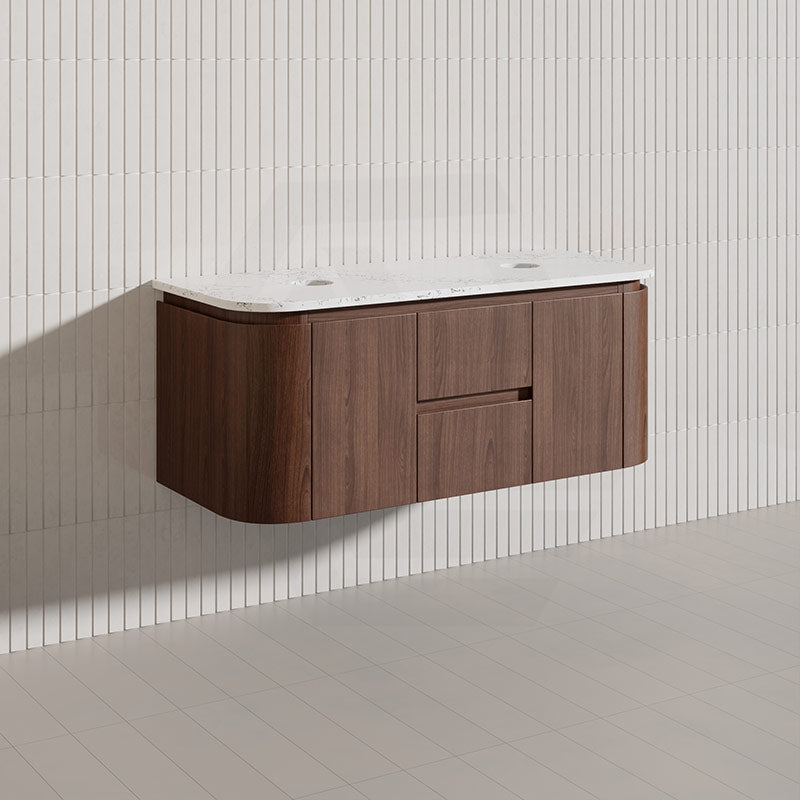 Lukka Ravello Modern 1200mm Wall Hung Vanity Plywood Single/Double Bowls Cabinet Curved Edge Variant Colour Available