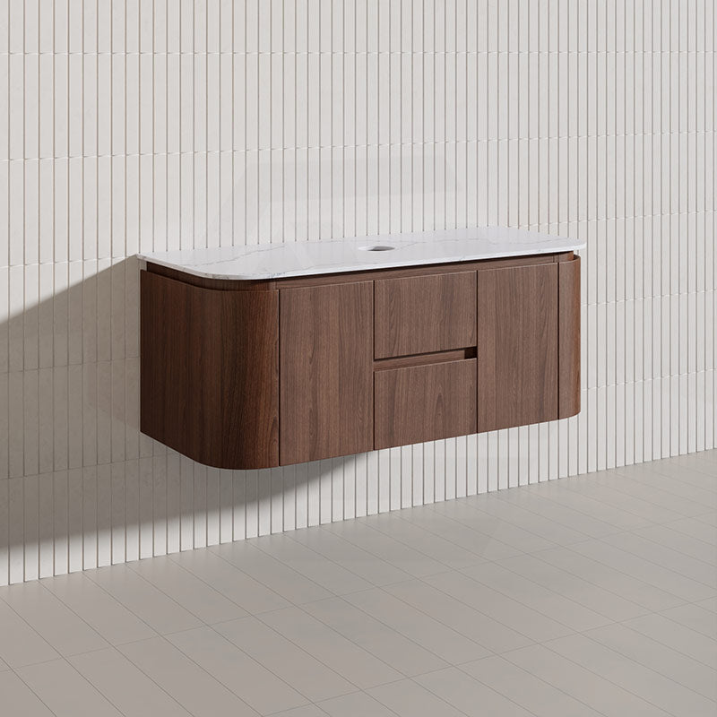 Lukka Ravello Modern 1200mm Wall Hung Vanity Plywood Single/Double Bowls Cabinet Curved Edge Variant Colour Available