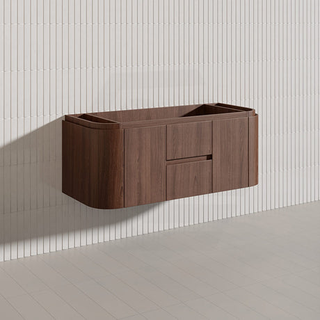 Lukka Ravello Modern 1200mm Wall Hung Vanity Plywood Single/Double Bowls Cabinet Curved Edge Variant Colour Available