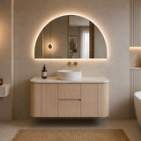 Lukka Ravello 1200mm Wall Hung Vanity Plywood Single/Double Bowls Cabinet Curve Edge Variant Colour Available