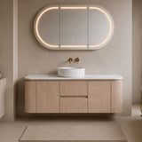 Lukka Ravello 1200mm Wall Hung Vanity Plywood Single/Double Bowls Cabinet Curve Edge Variant Colour Available