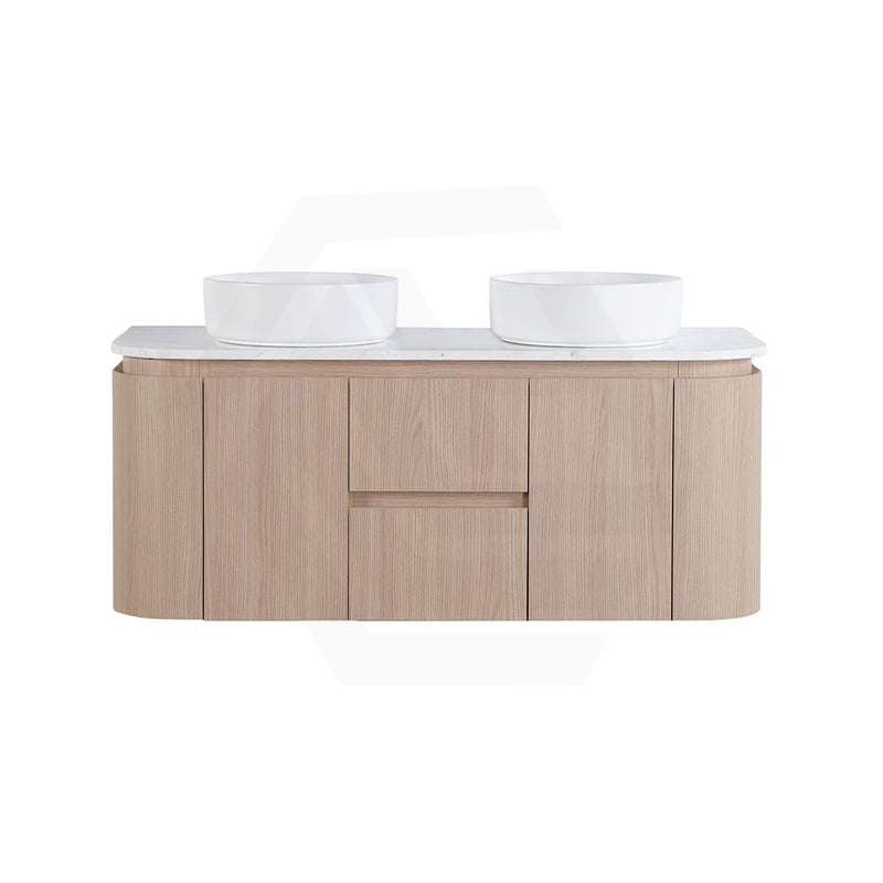 Lukka Ravello 1200mm Wall Hung Vanity Plywood Single/Double Bowls Cabinet Curve Edge Variant Colour Available