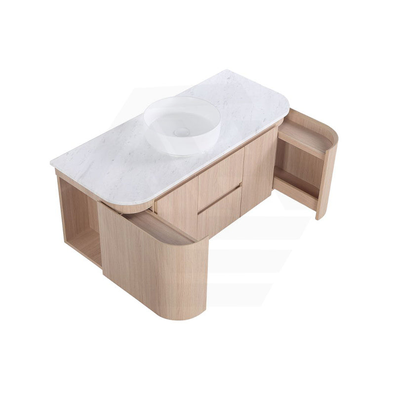 Lukka Ravello 1200mm Wall Hung Vanity Plywood Single/Double Bowls Cabinet Curve Edge Variant Colour Available