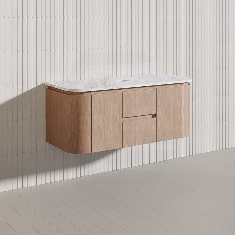Lukka Ravello Modern 1200mm Wall Hung Vanity Plywood Single/Double Bowls Cabinet Curved Edge Variant Colour Available