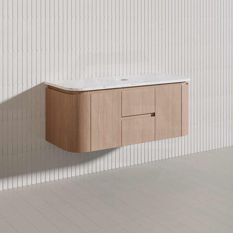 Lukka Ravello Modern 1200mm Wall Hung Vanity Plywood Single/Double Bowls Cabinet Curved Edge Variant Colour Available