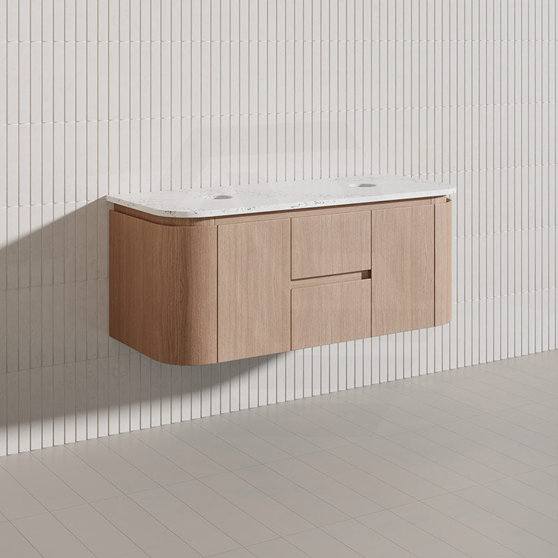 Lukka Ravello Modern 1200mm Wall Hung Vanity Plywood Single/Double Bowls Cabinet Curved Edge Variant Colour Available