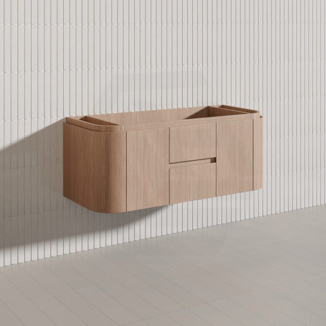 Lukka Ravello Modern 1200mm Wall Hung Vanity Plywood Single/Double Bowls Cabinet Curved Edge Variant Colour Available
