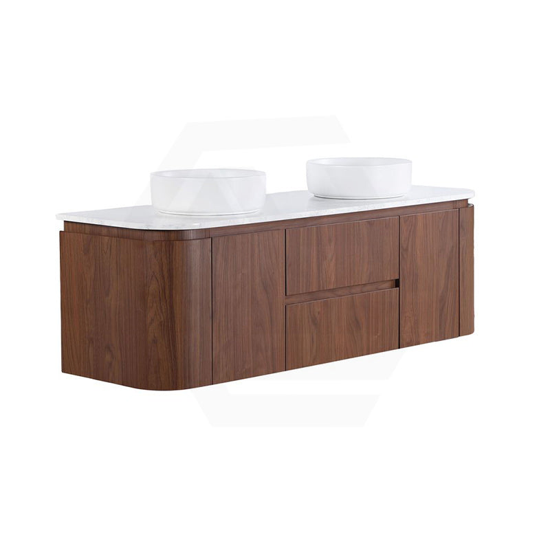 Lukka Ravello 1500mm Wall Hung Vanity Plywood Single/Double Bowls Cabinet Curve Edge Variant Colour Available