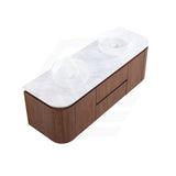 Lukka Ravello 1500mm Wall Hung Vanity Plywood Single/Double Bowls Cabinet Curve Edge Variant Colour Available