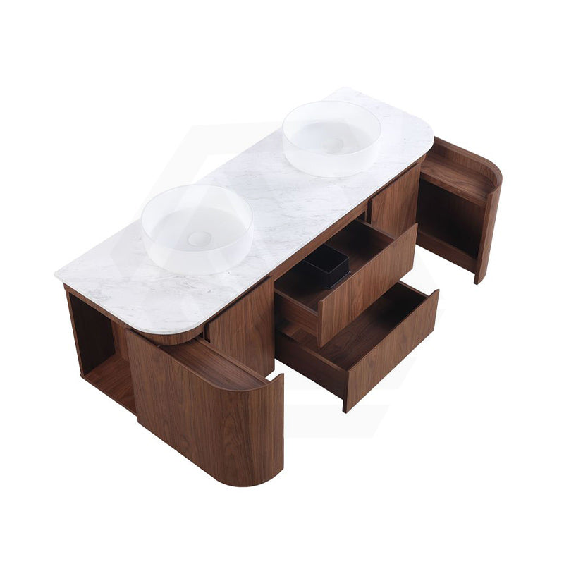 Lukka Ravello 1500mm Wall Hung Vanity Plywood Single/Double Bowls Cabinet Curve Edge Variant Colour Available