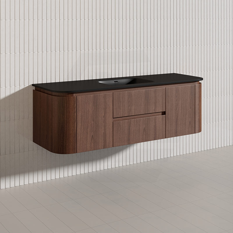 Lukka Ravello Modern 1500mm Wall Hung Vanity Plywood Single/Double Bowls Cabinet Curved Edge Variant Colour Available