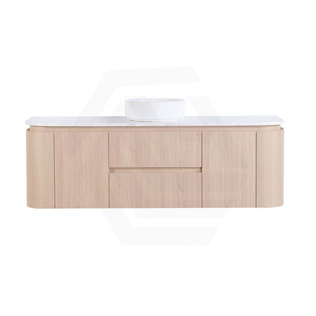 Lukka Ravello Modern 1500mm Wall Hung Vanity Plywood Single/Double Bowls Cabinet Curved Edge Variant Colour Available