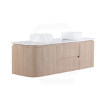Lukka Ravello 1500mm Wall Hung Vanity Plywood Single/Double Bowls Cabinet Curve Edge Variant Colour Available