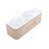 Lukka Ravello 1500mm Wall Hung Vanity Plywood Single/Double Bowls Cabinet Curve Edge Variant Colour Available