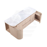 Lukka Ravello 1500mm Wall Hung Vanity Plywood Single/Double Bowls Cabinet Curve Edge Variant Colour Available