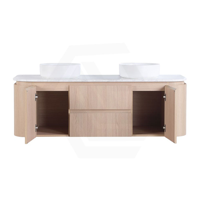 Lukka Ravello 1500mm Wall Hung Vanity Plywood Single/Double Bowls Cabinet Curve Edge Variant Colour Available