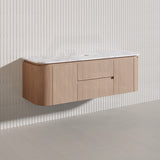 Lukka Ravello Modern 1500mm Wall Hung Vanity Plywood Single/Double Bowls Cabinet Curved Edge Variant Colour Available