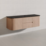 Lukka Ravello Modern 1500mm Wall Hung Vanity Plywood Single/Double Bowls Cabinet Curved Edge Variant Colour Available