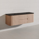 Lukka Ravello Modern 1500mm Wall Hung Vanity Plywood Single/Double Bowls Cabinet Curved Edge Variant Colour Available