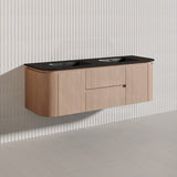 Lukka Ravello Modern 1500mm Wall Hung Vanity Plywood Single/Double Bowls Cabinet Curved Edge Variant Colour Available