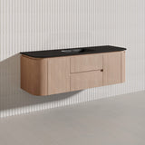 Lukka Ravello Modern 1500mm Wall Hung Vanity Plywood Single/Double Bowls Cabinet Curved Edge Variant Colour Available
