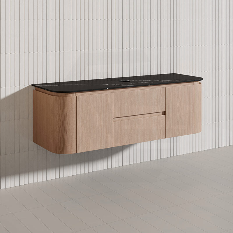 Lukka Ravello Modern 1500mm Wall Hung Vanity Plywood Single/Double Bowls Cabinet Curved Edge Variant Colour Available