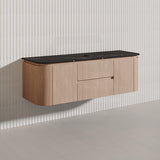 Lukka Ravello Modern 1500mm Wall Hung Vanity Plywood Single/Double Bowls Cabinet Curved Edge Variant Colour Available